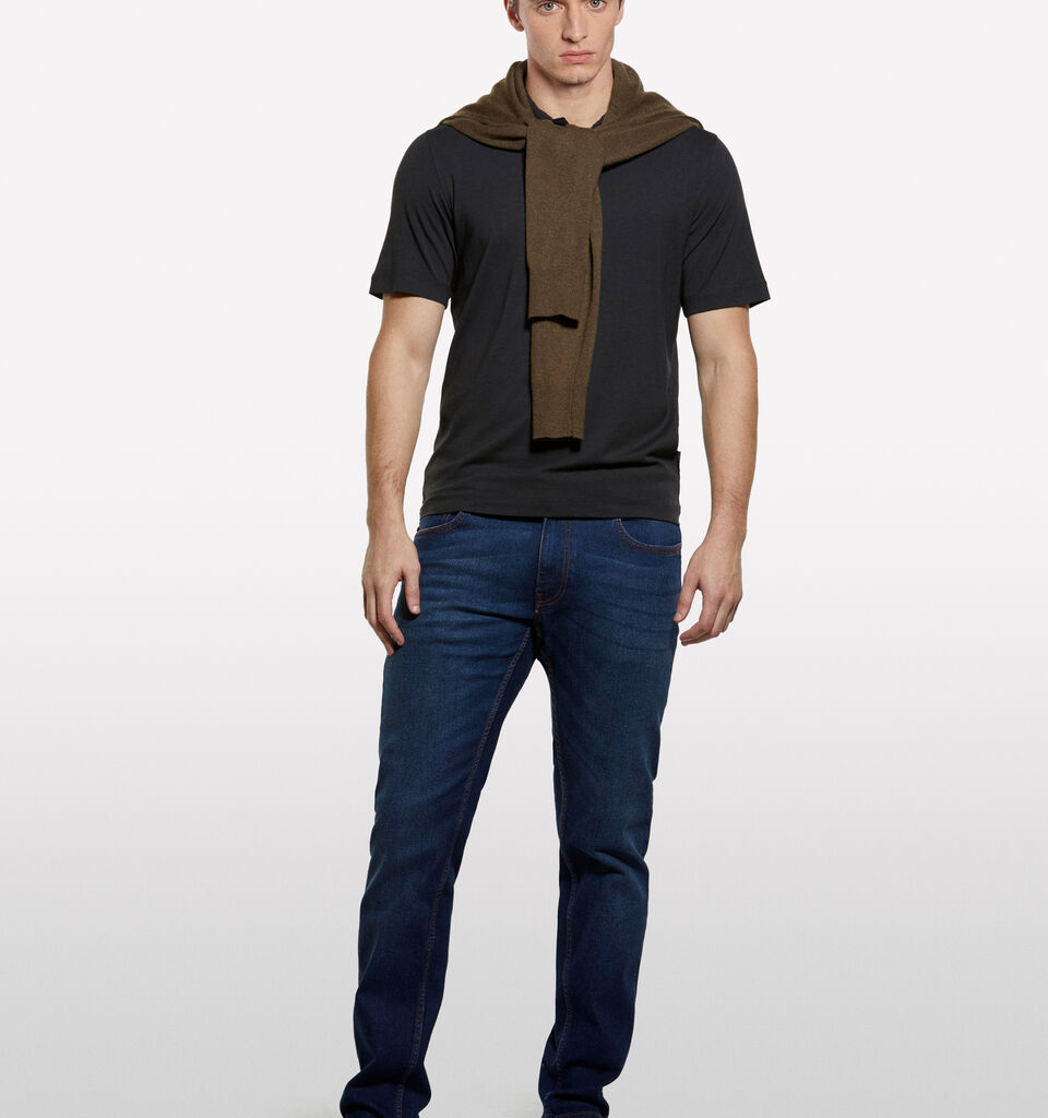 Black slim fit polo - men's polos - Black | Sisley image number 1